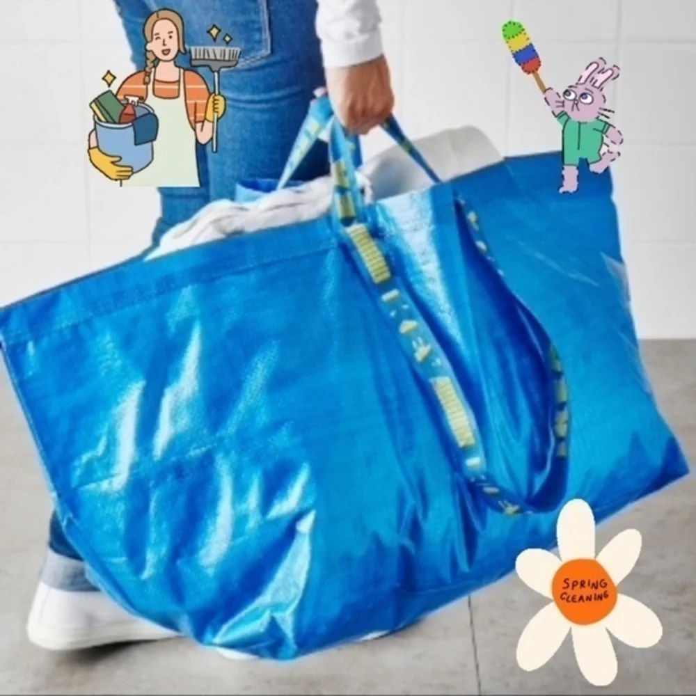 1 SPRING CLEANING/PURGING/ DONATION Ikea blue sturdy storage or shopping new